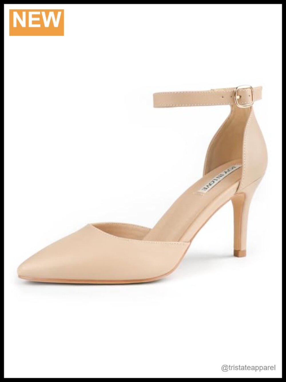 Women's Pointed Toe Stiletto Pumps Adjustable Ankle Strap